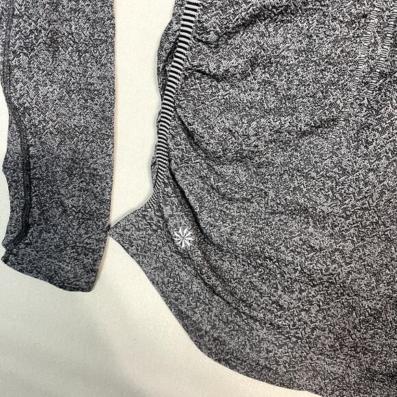 Athleta Half Zip Pullover Ruched Side Heather Gray Top - Size S - Picture 4 of 8